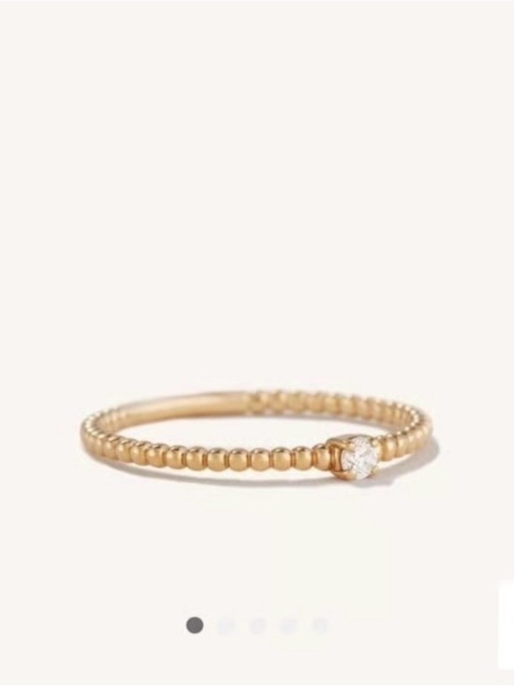Mejuri Gold Diamond Beaded Ring